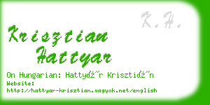 krisztian hattyar business card